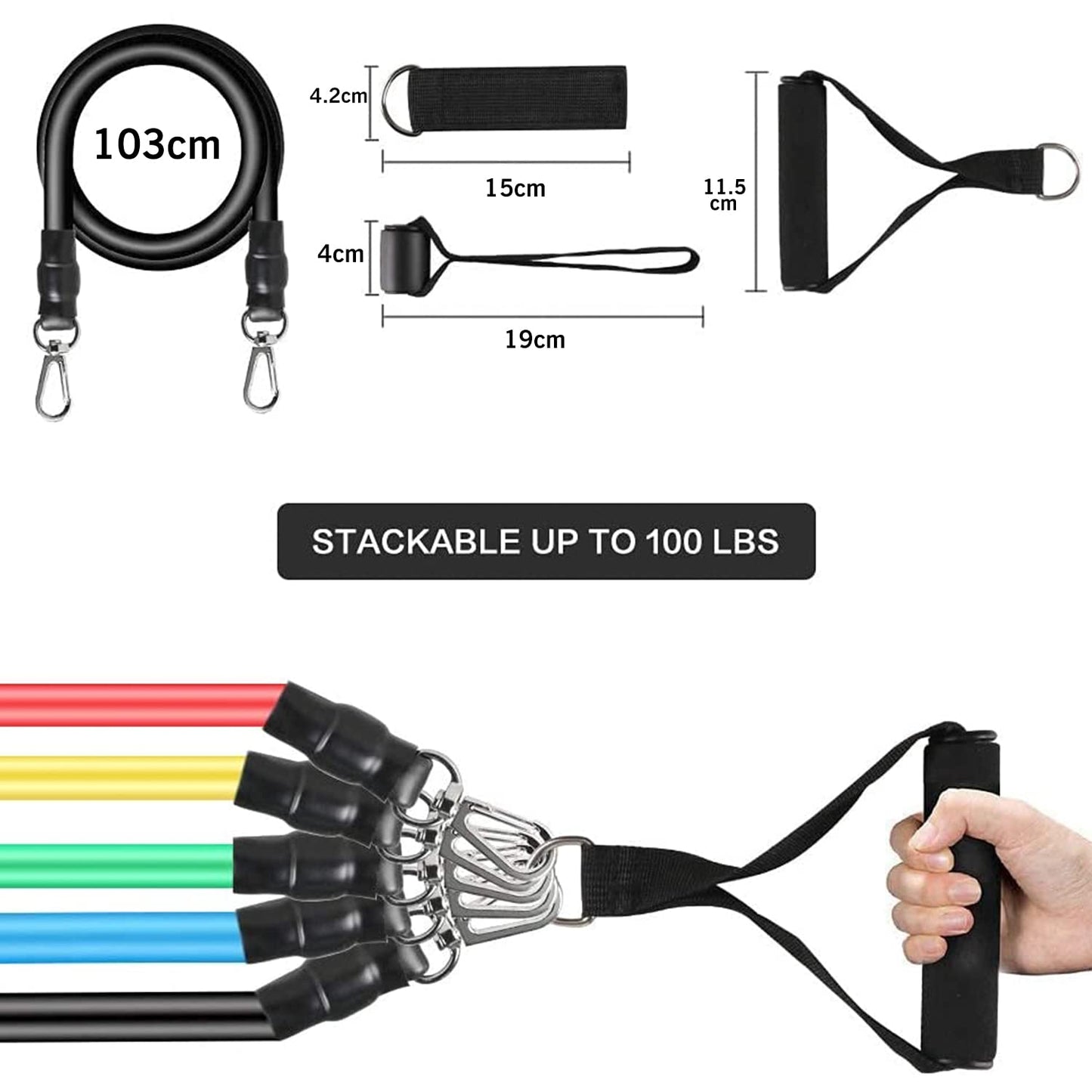 Premium Resistance Bands Set (110 lbs)