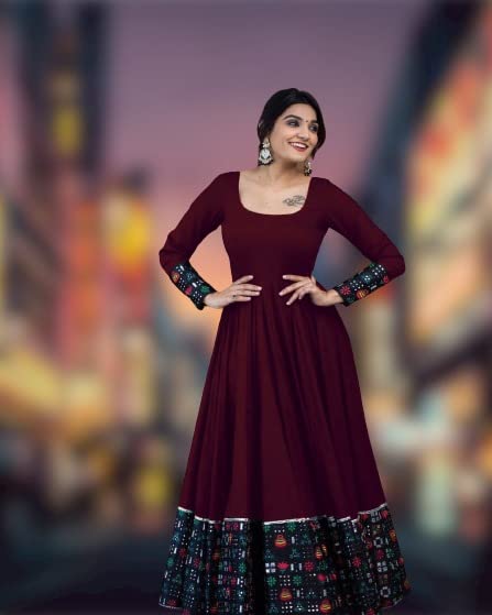 Women's Rayon Full Sleeve Gown