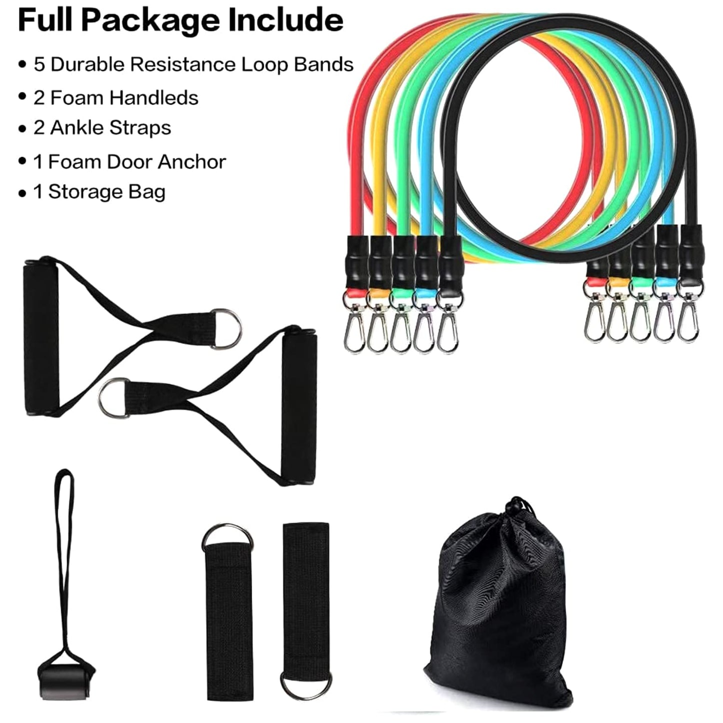 Premium Resistance Bands Set (110 lbs)